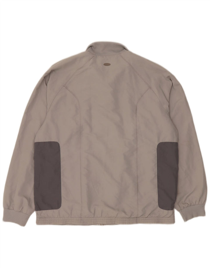 ADIDAS Mens Tracksuit Top Jacket UK 42/44 Large Grey Colourblock Polyester