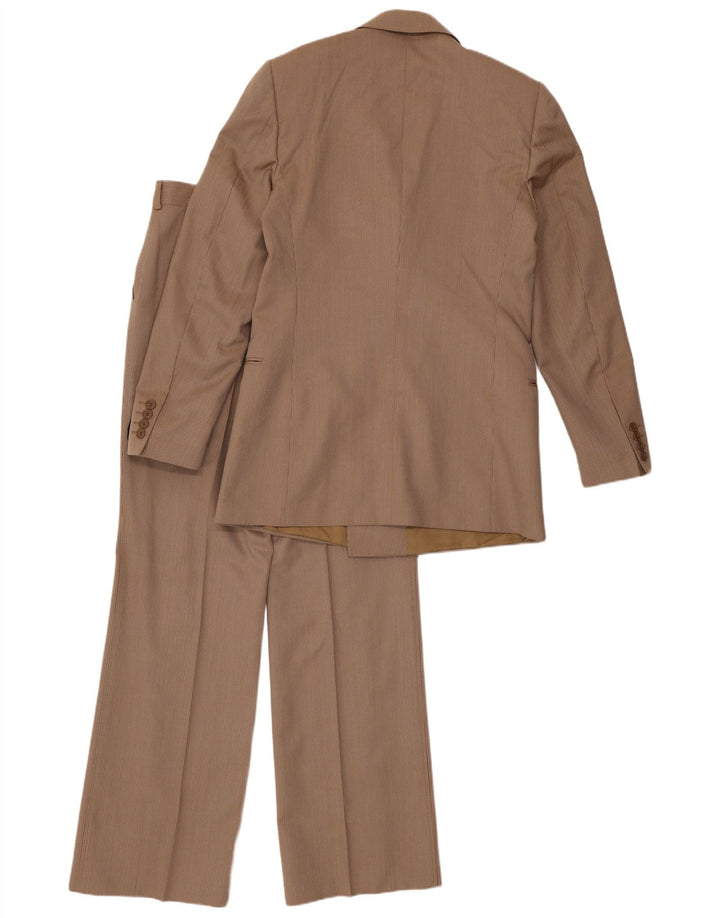 Vintage Mens 2 Piece Suit IT 48 Medium W30 L32 Brown Pinstripe