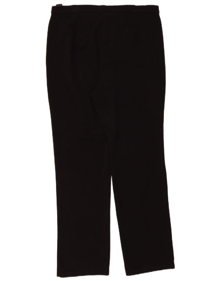 Marks & Spencer Womens Casual Trousers UK 14 Large W34 L32 Black Polyester