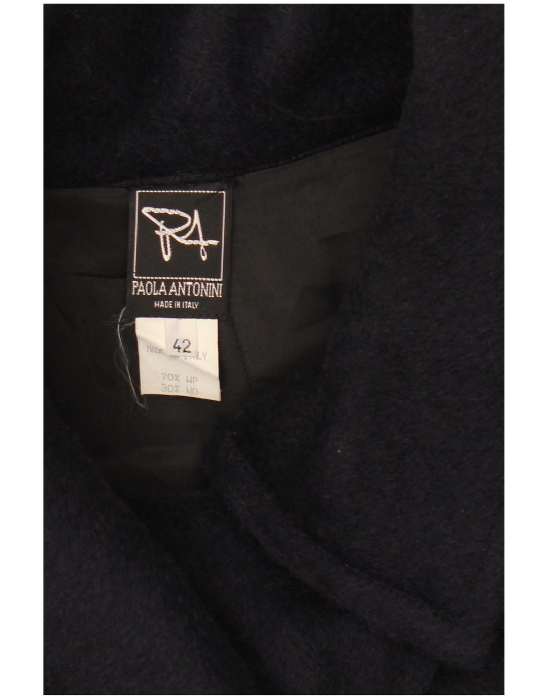 PAOLA ANTONINI Womens Oversized Overcoat IT 42 Medium Navy Blue