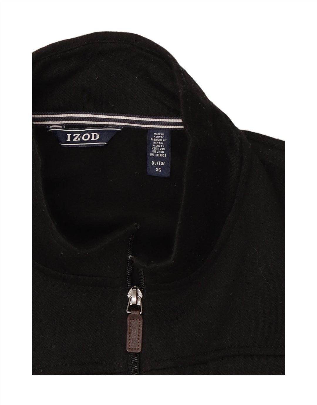 IZOD Mens Sleeveless Tracksuit Top Jacket XL Black Polyester Vintage Izod and Second-Hand Izod from Messina Hembry 