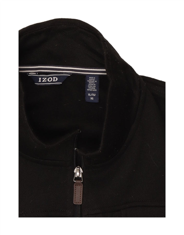 IZOD Mens Sleeveless Tracksuit Top Jacket XL Black Polyester Vintage Izod and Second-Hand Izod from Messina Hembry 