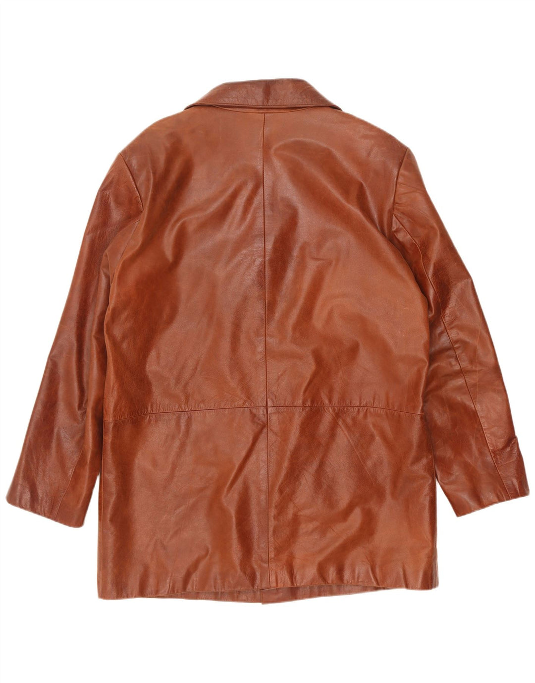 Giacca in pelle vintage da uomo UK 44 2XL Marrone