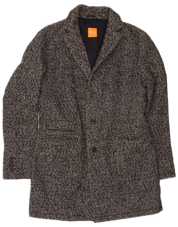Abrigo Hugo Boss para hombre ES 52 XL Poliacrílico moteado gris