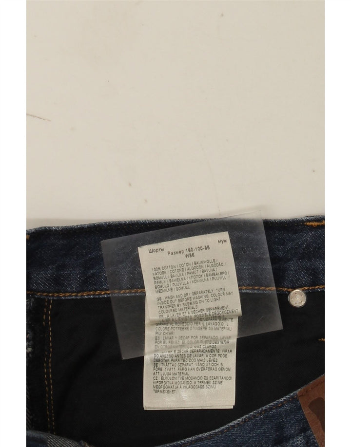 Lee Mens Denim Shorts W34 Large Blue Cotton