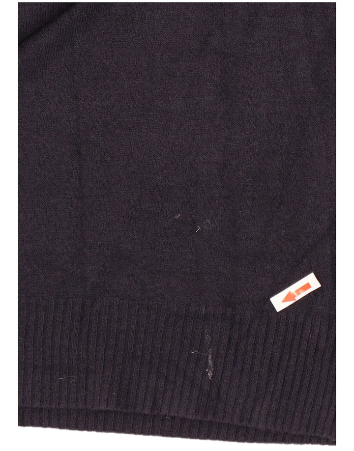 Marks & Spencer Womens Boat Neck Jumper Sweater UK 12 Medium Navy Blue