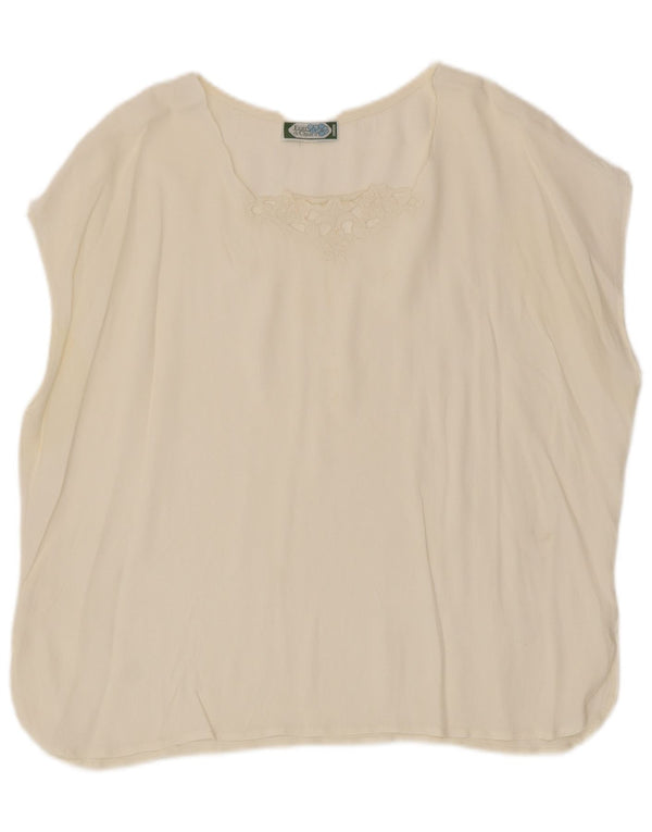 Fiori di Chiara Damebluse Top IT 50 XL Hvid blomsteracetat