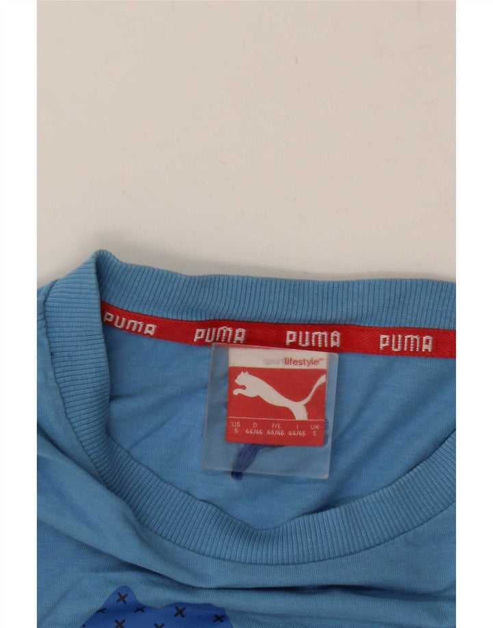 Puma T-shirt grafica da uomo Top Small Blu