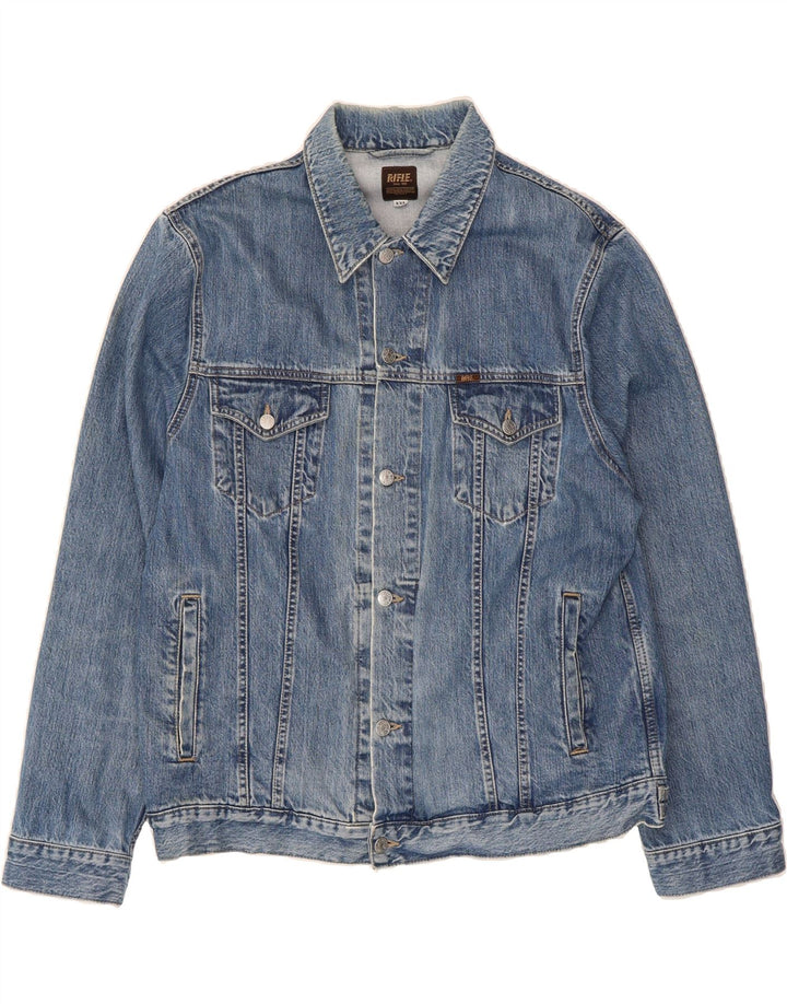 RIFLE Mens Denim Jacket UK 44 2XL Blue Cotton Vintage Rifle and Second-Hand Rifle from Messina Hembry 