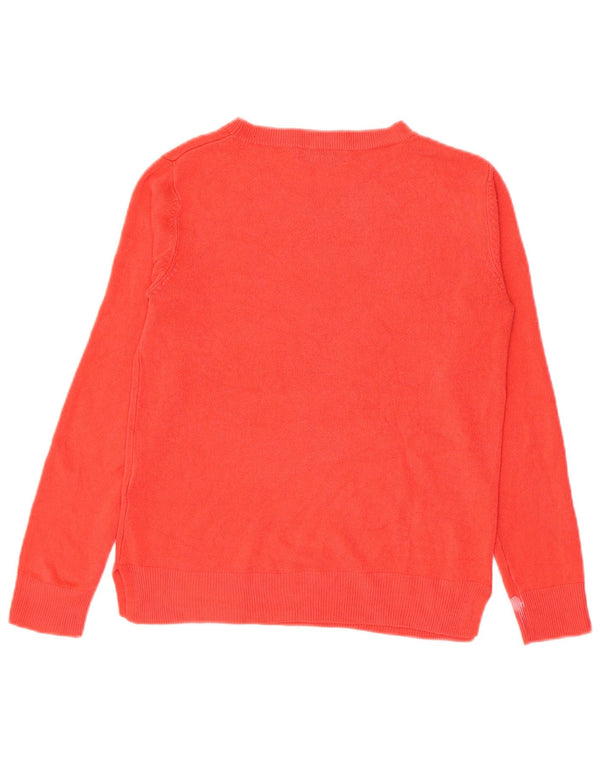Marks & Spencer Dame Boat Neck Jumper Sweater UK 10 Small Red Acryl