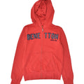 BENETTON Boys Graphic Zip Hoodie Sweater 10-11 Years XL  Red Cotton | Vintage Benetton | Thrift | Second-Hand Benetton | Used Clothing | Messina Hembry 