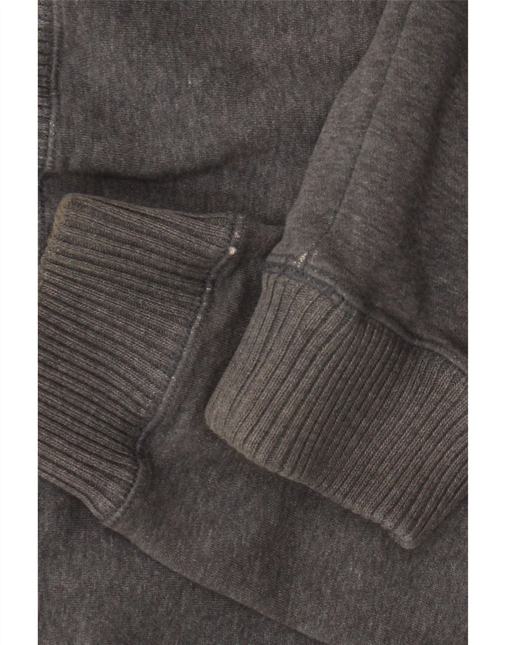 Adidas Mens Hooded Tracksuit Top Jacket Medium Grey Cotton