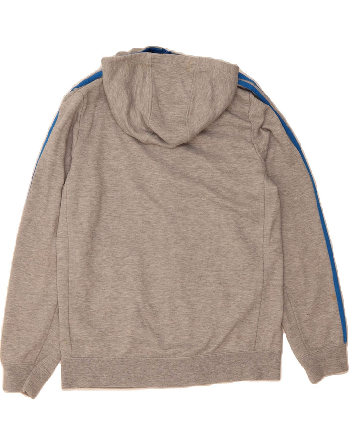 ADIDAS Boys Climalite Zip Hoodie Sweater 15-16 Years Grey Polyester Vintage Adidas and Second-Hand Adidas from Messina Hembry 