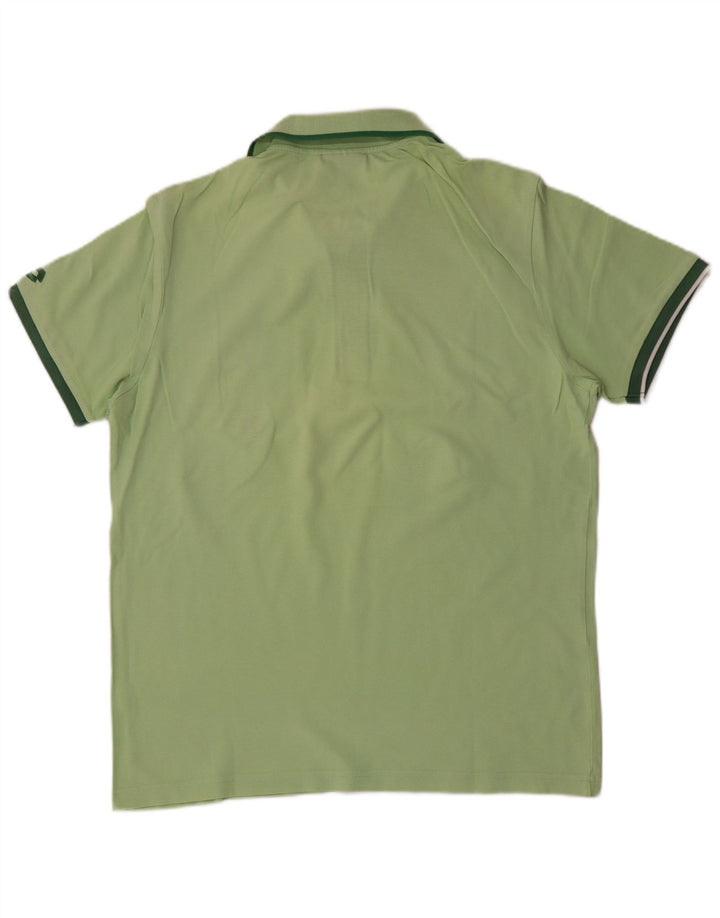 Lotto Mens Polo Shirt XL Green Striped