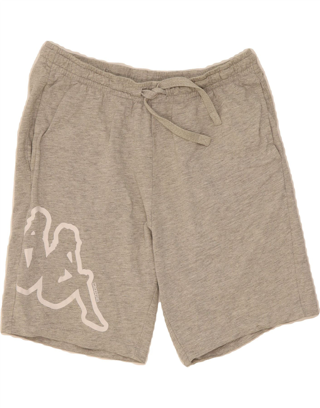 KAPPA Mens Graphic Sport Shorts Large  Grey Cotton Vintage Kappa and Second-Hand Kappa from Messina Hembry 