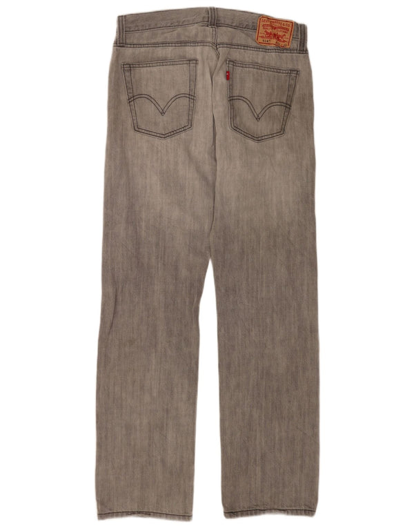 Levi's Mens 514 Slim Straight Jeans W32 L32 Γκρι βαμβακερό