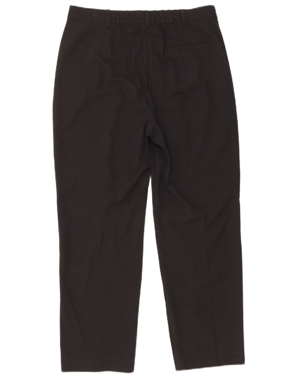 Marks & Spencer Pantalones Casuales Rectos para Mujer UK 12 Medium W30 L26 Negro