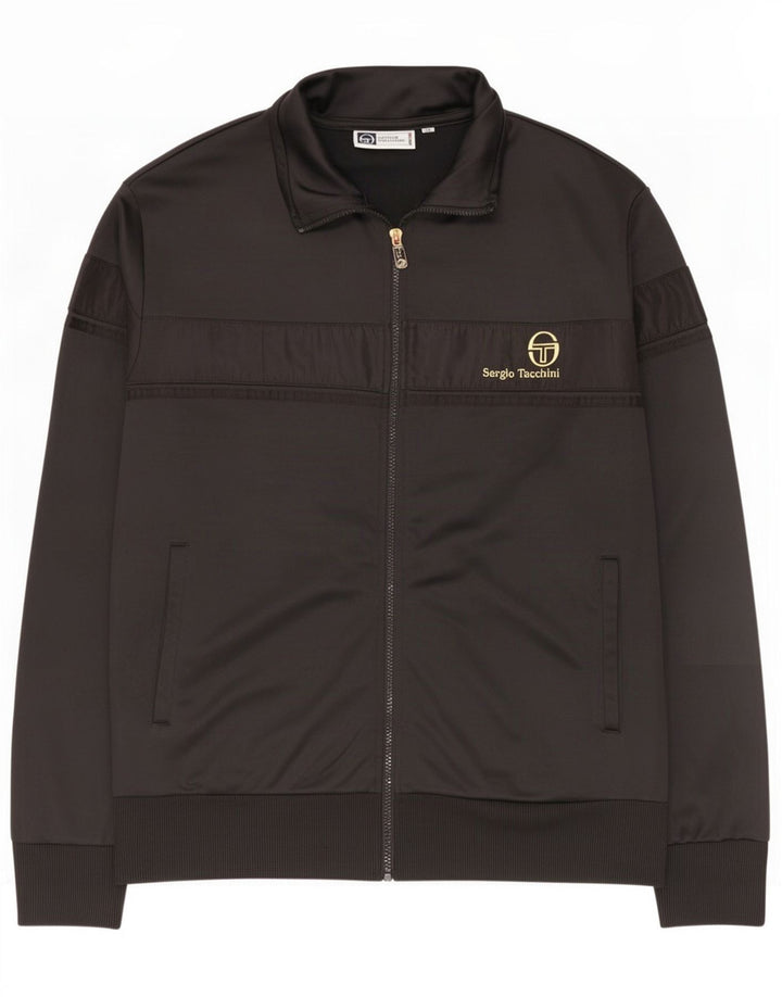 Sergio Tacchini Mens Tracksuit Top Jacket 2XL Black Polyester