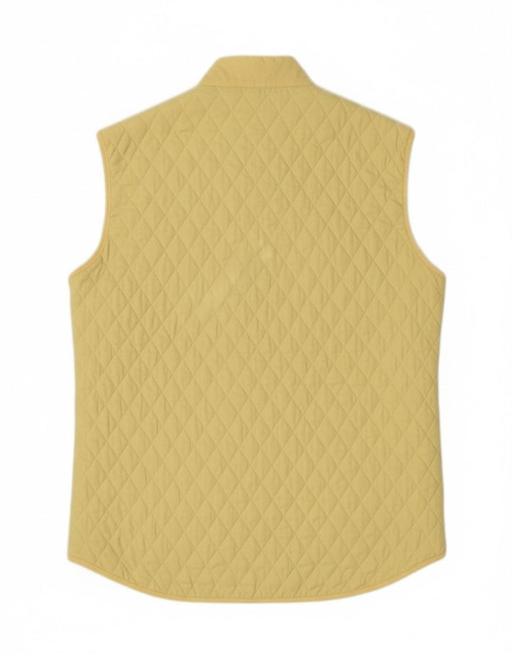 Conte of Florence Damen Steppweste IT 40 Small Gelb Polyester