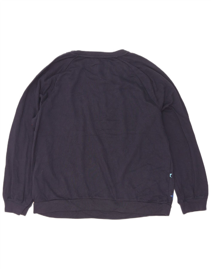 Gap Womens Abstract Pattern Sweatshirt Jumper UK 18 XL Navy Blue Cotton