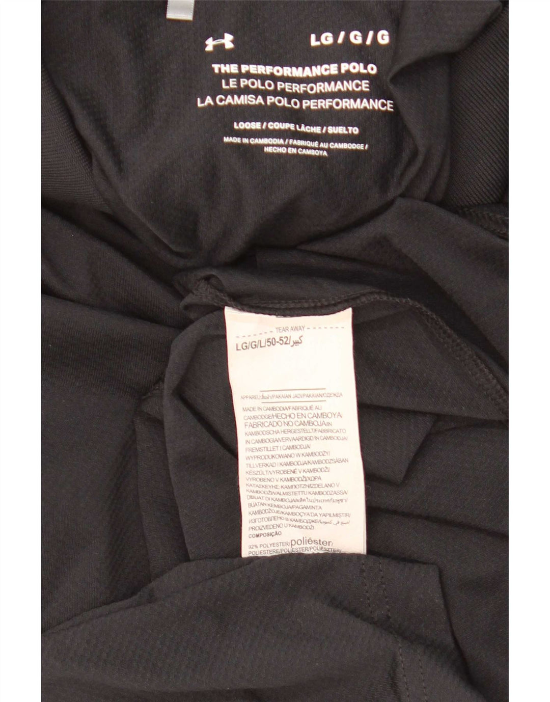 Polo Under Armour Hombre Grande Poliéster Negro