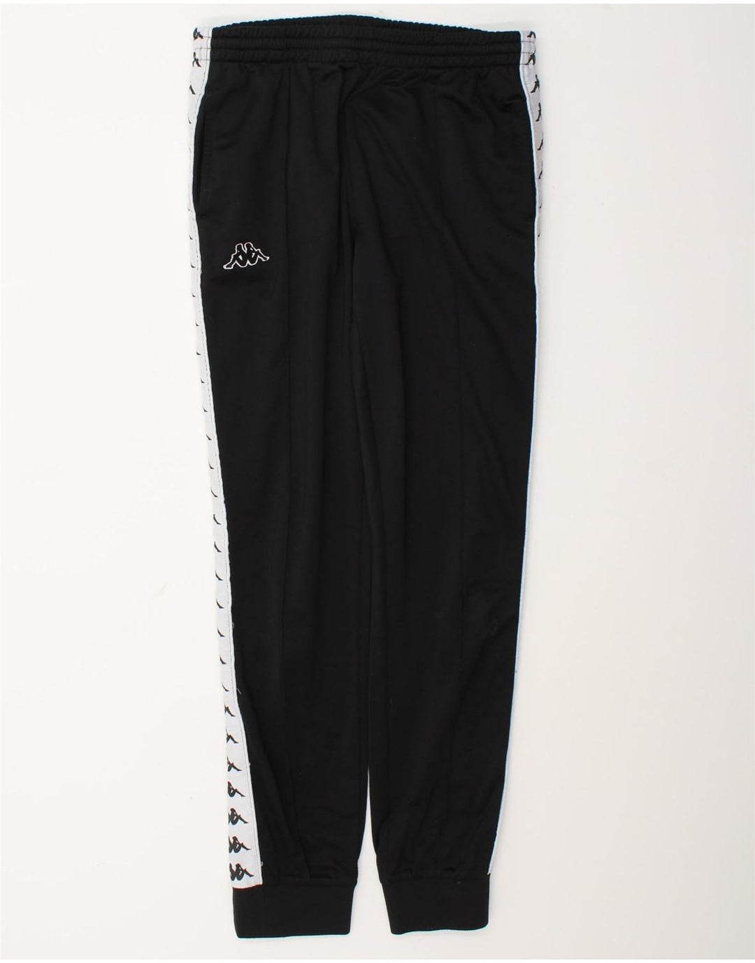 Kappa Mens Graphic Tracksuit Trousers Joggers Medium Black Colourblock