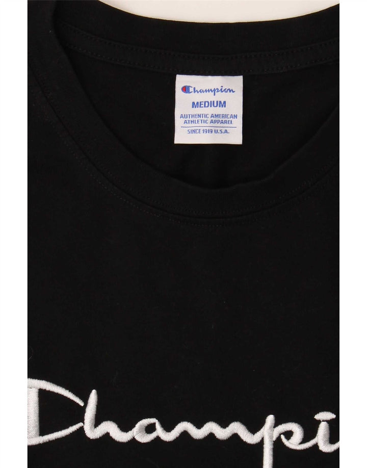 T-shirt grafica da donna Champion Top UK 12 Medium Nera