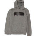 PUMA Mens Graphic Hoodie Jumper Large Grey Polyester Vintage Puma and Second-Hand Puma from Messina Hembry 