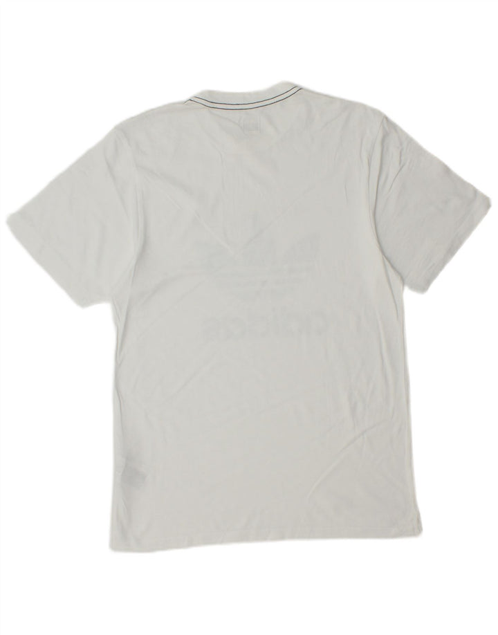 Adidas Mens Graphic T-Shirt Top Small White Cotton