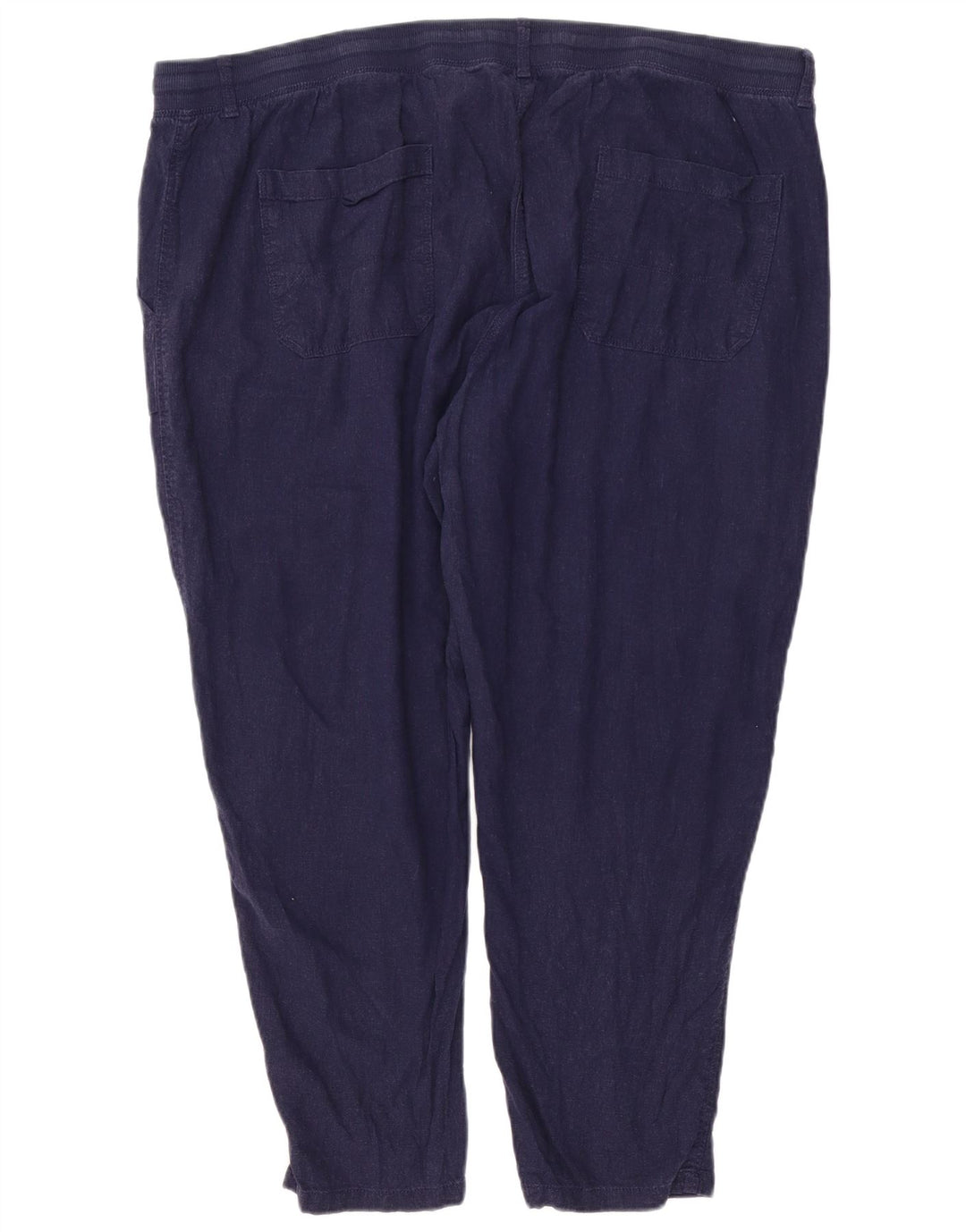 Marks & Spencer Womens Slim Chino Trousers W46 L26 Navy Blue