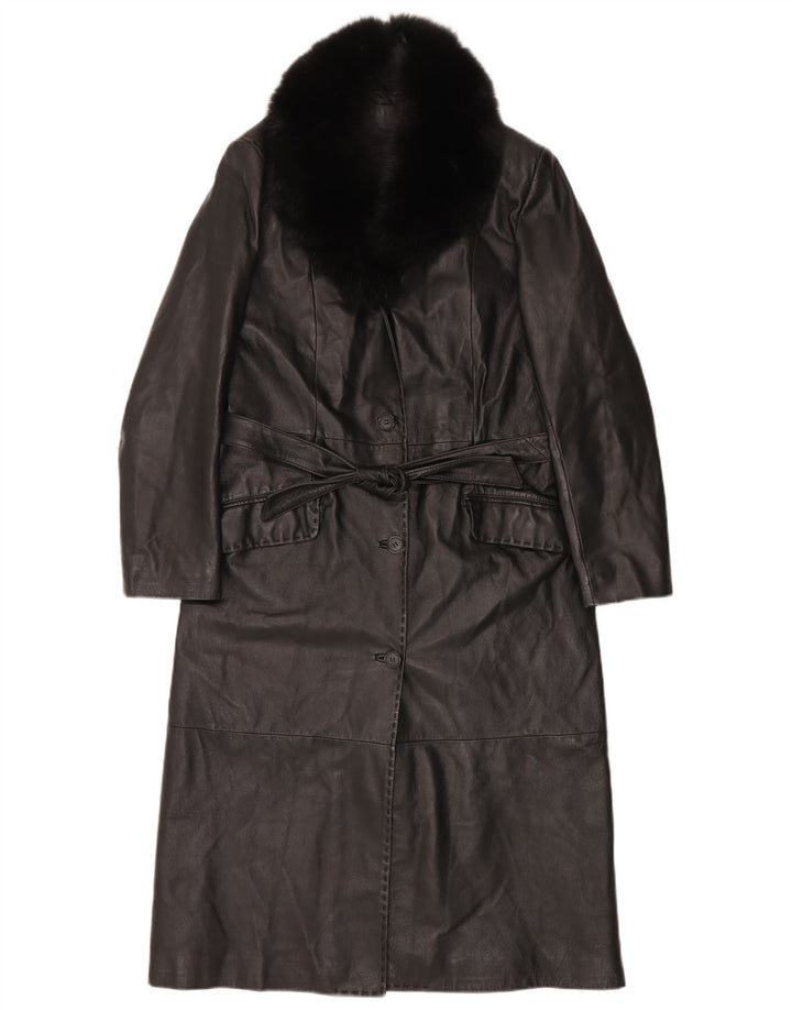 Conbipel Manteau En Cuir Femme IT 44 Moyen Noir