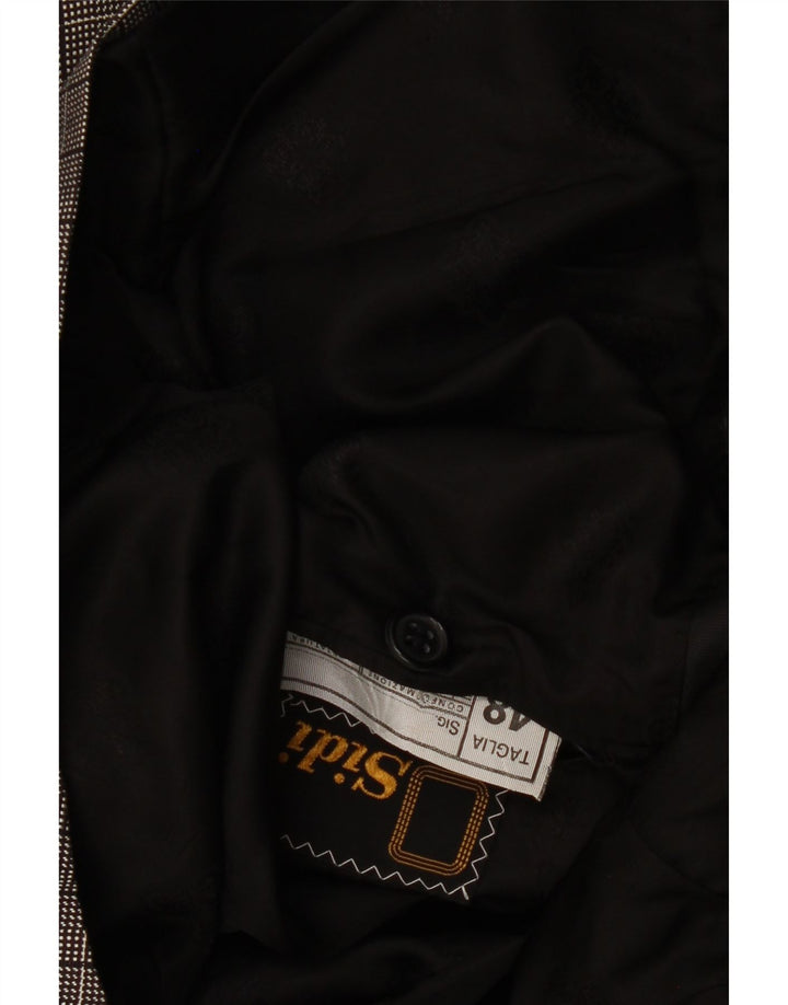 Sidi Dame Dobbeltradet Blazer Jacket IT 48 XL Grå ternet silke