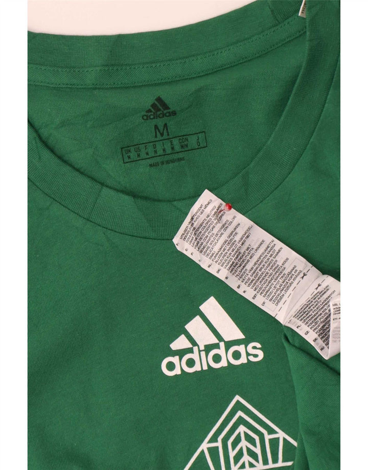 Adidas grafisk T-shirt top mellem grøn bomuld til mænd