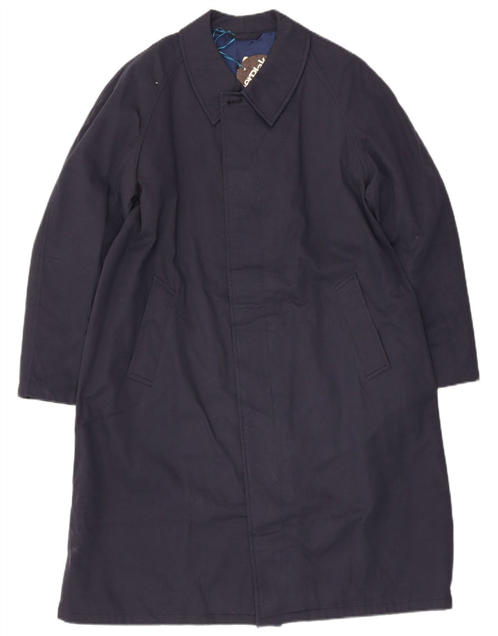 Vintage Mens Overcoat UK 38 Medium Navy Blue