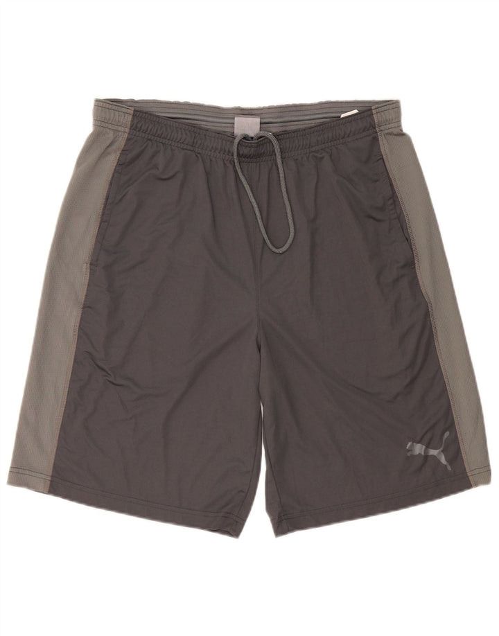 PUMA Mens Sport Shorts XL  Grey Colourblock Polyester