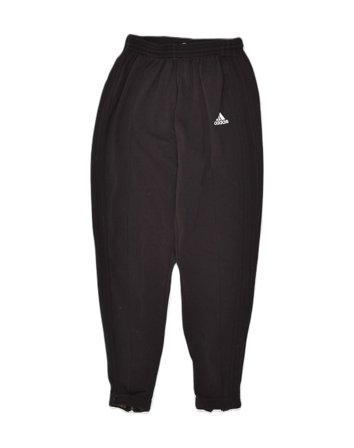 ADIDAS Womens Tracksuit Trousers UK 10 Small Black Polyester | Vintage Adidas | Thrift | Second-Hand Adidas | Used Clothing | Messina Hembry 