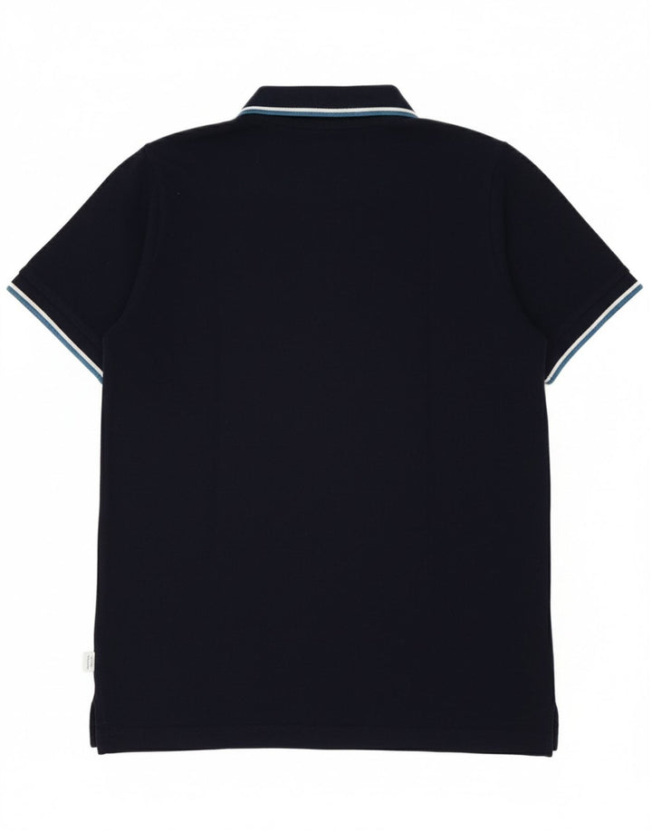 PENGUIN Boys Polo Shirt 9-10 Years Navy Blue Cotton