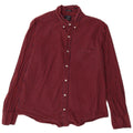 J. Crew Camisa ajustada para hombre de algodón a cuadros rojo grande