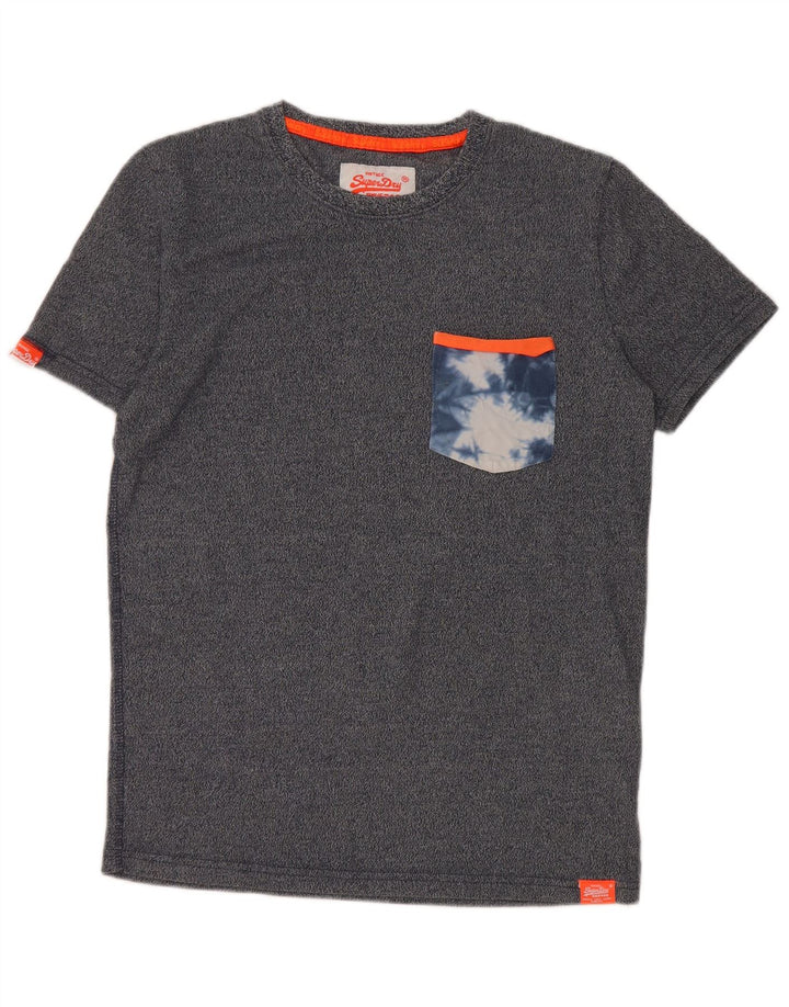 T-shirt da uomo Superdry Top Small in cotone tie-dye grigio