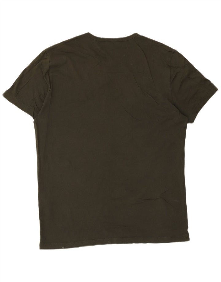 Tricou pentru bărbați Reiss Top Mediu Kaki Bumbac