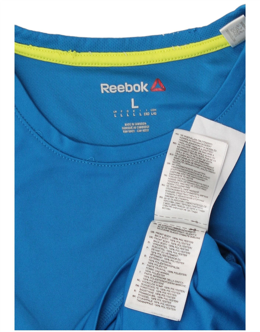 Reebok Herren Weste Top Large Blau Polyester