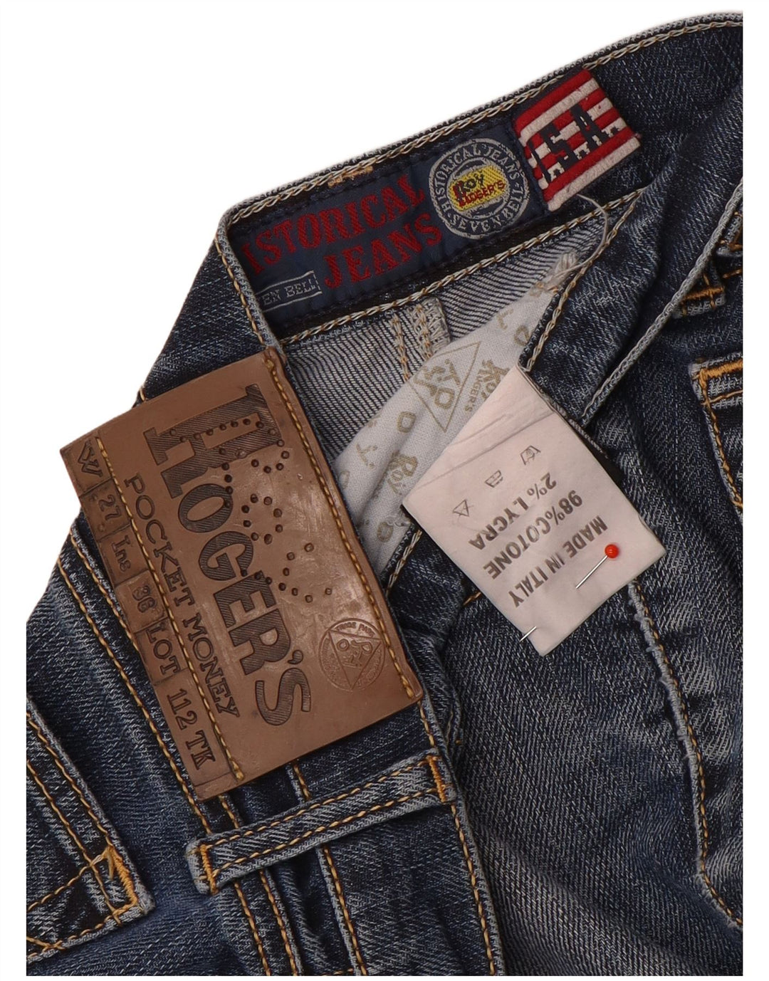 Roy Rogers Womens Slim Jeans W27 L32 Navy Blue Cotton