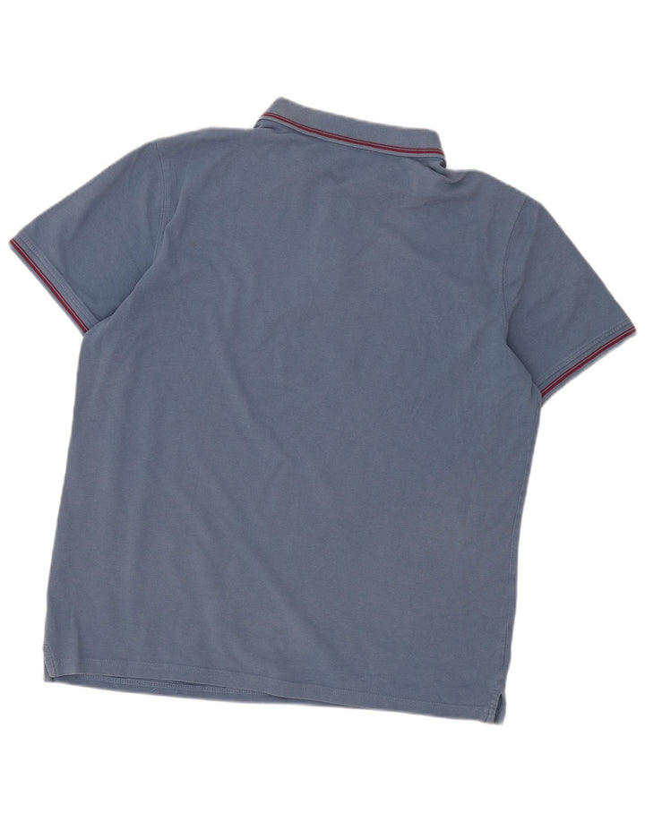Carrera Mens Polo Shirt 2XL Blue Striped Cotton
