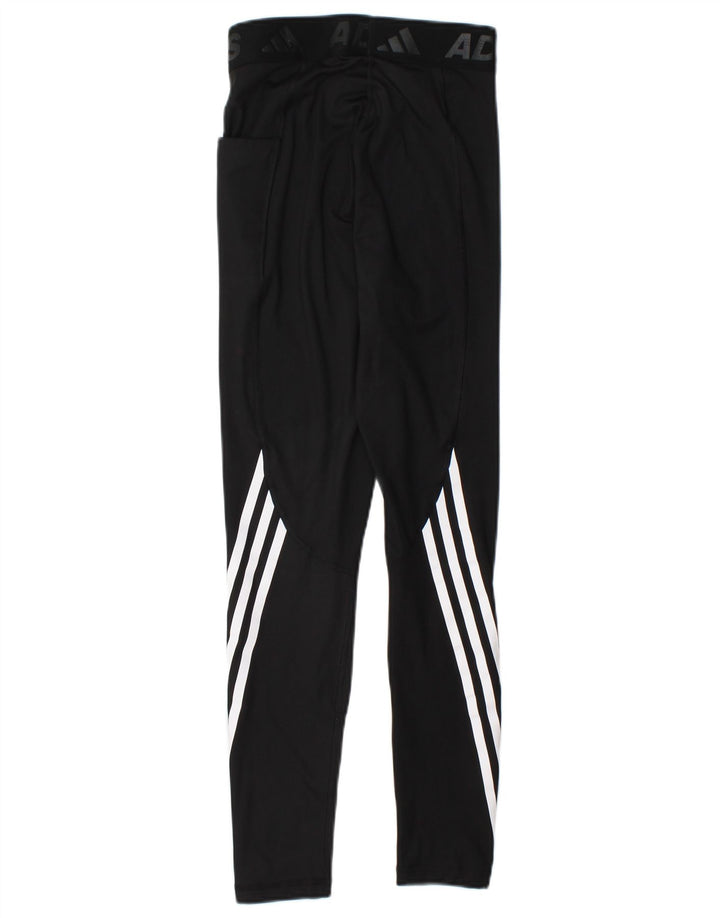 Leggings grafici da donna ADIDAS UK 4/6 XS poliestere nero