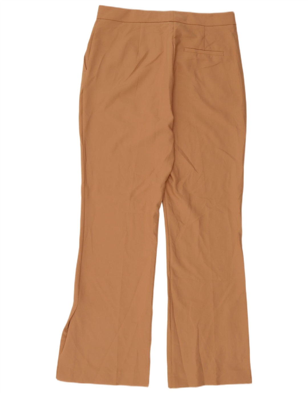 Zara Womens Flare Chino Trousers Large W30 L31 Brown Polyester