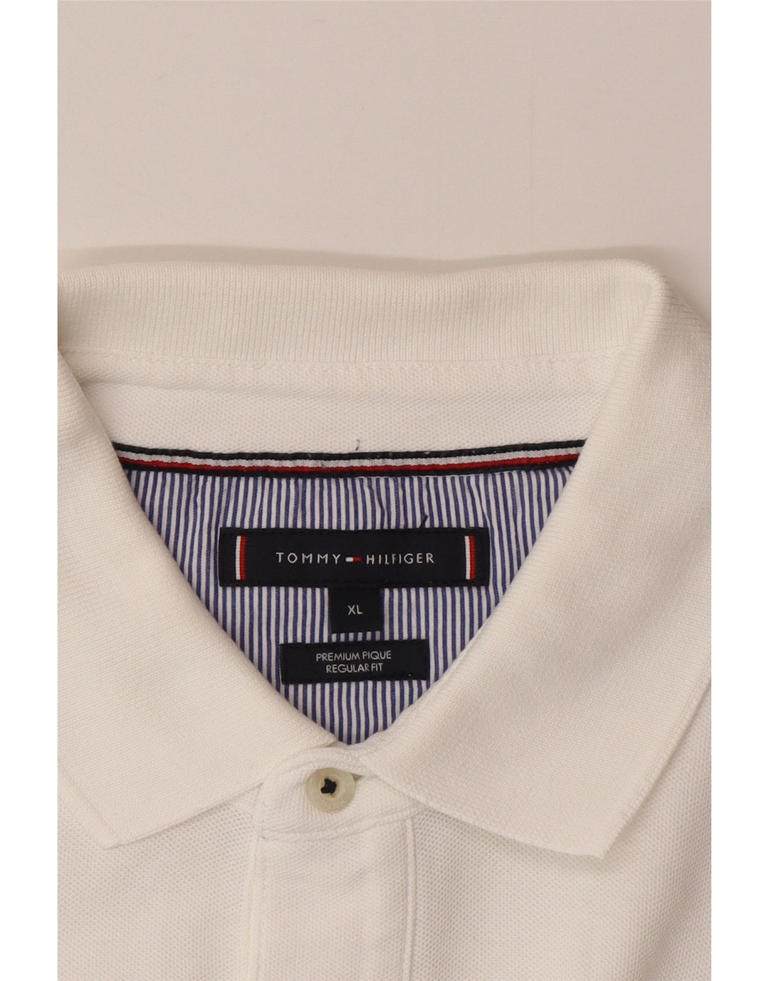 Tommy Hilfiger Mens Regular Fit Polo Shirt XL White