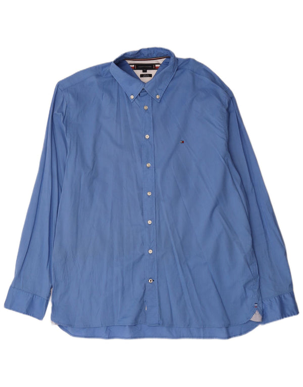 Tommy Hilfiger Herre Regular Fit skjorte 2XL blå bomuld
