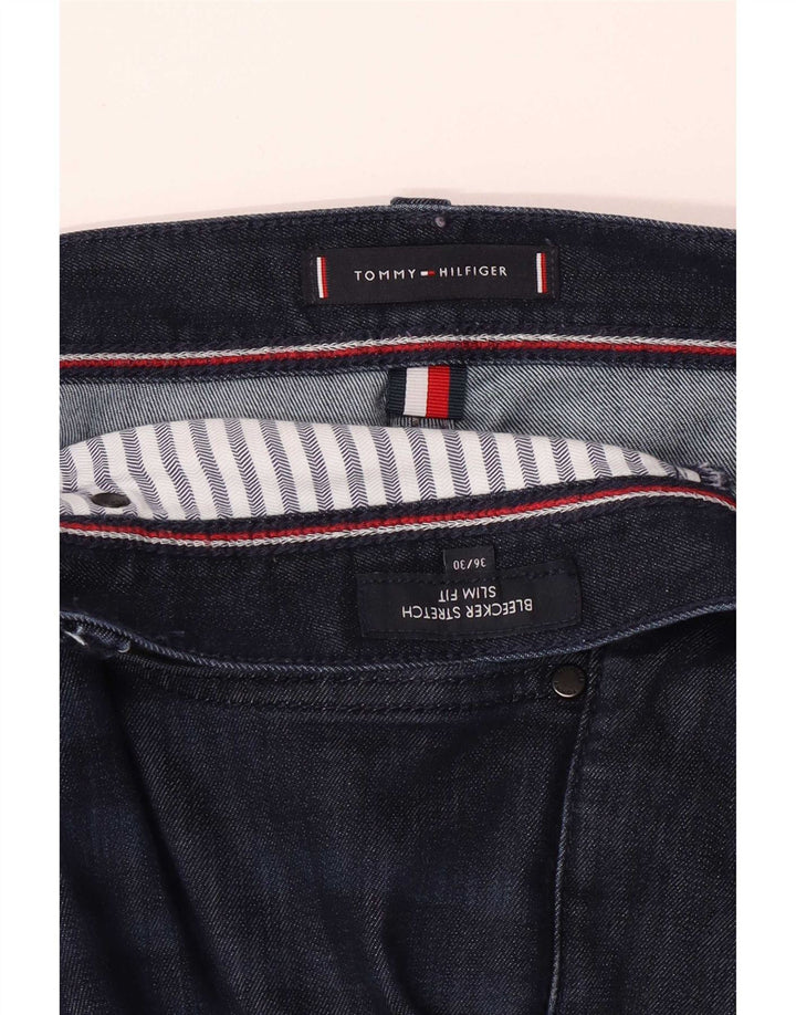 Tommy Hilfiger Herre Bleecker Stretch Slim Jeans W36 L27 Navy Blue