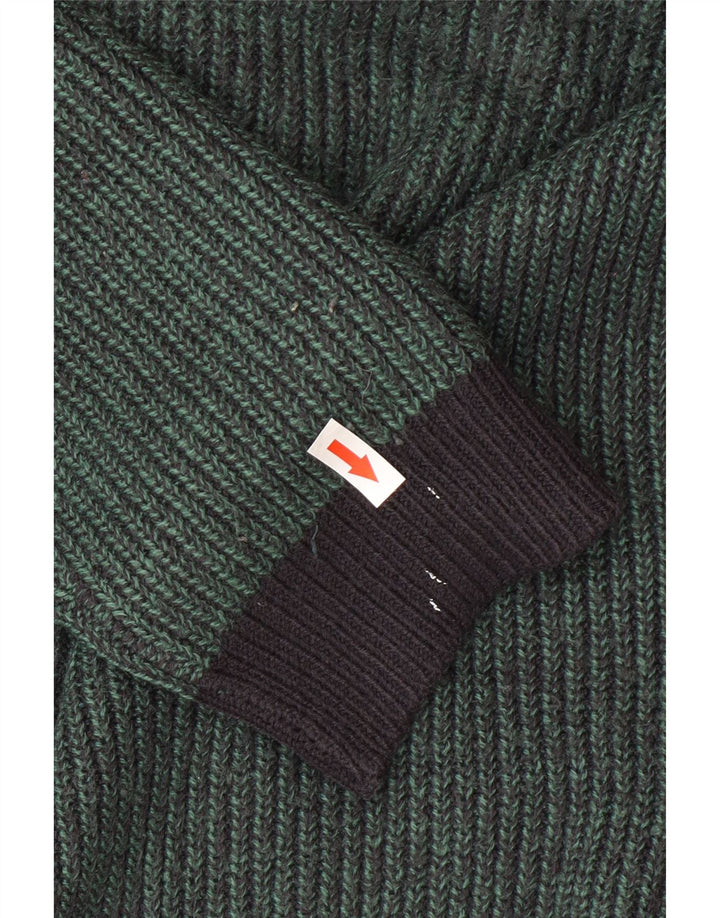 Marks & Spencer Mens Crew Neck Jumper Sweater 2XL Green Acrylic