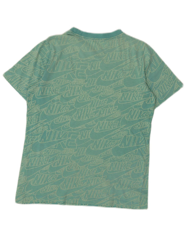 Chłopięcy T-shirt z grafiką Nike na 12-13 lat, duży, turkusowy, bawełniany